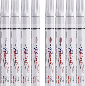Pens  Markers - White Permanent Markers 8 Pack, Oil Based  Quick Dry Medium Tip Marker Pen for Metal, , Fabric, Plastic, Rock, Stone, Mugs, Canvas, Glass, Art Craft