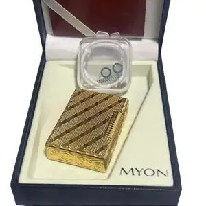 High-End Gold-Plated Copper Kerosene Igniter, One-Piece Cast & Fine Engraved Retro Craft, Great for Daily Carry, Collection and Gifting to Father, Husband and Male Friends, Fuel Not Included.