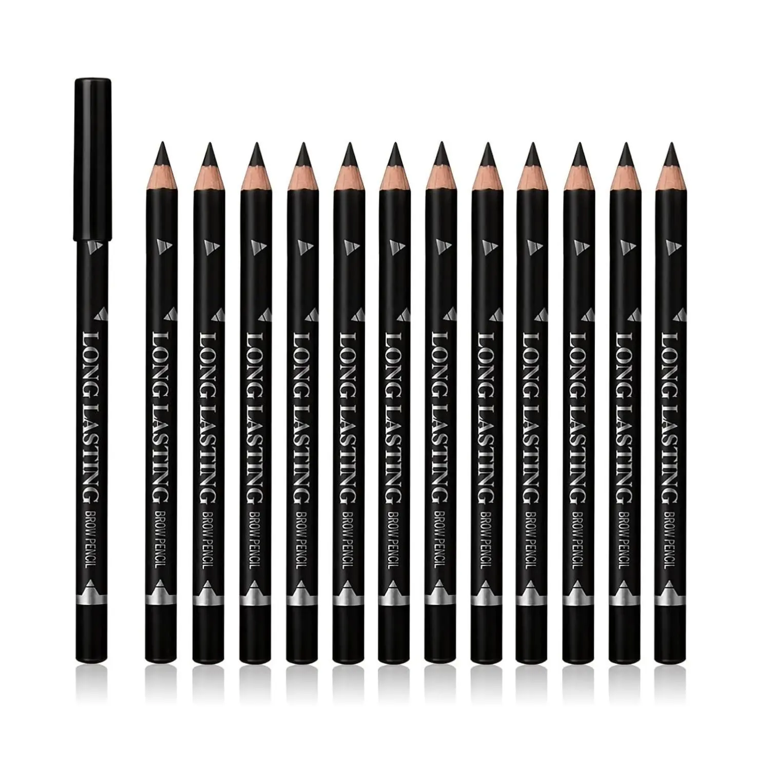 12 Pcs Eyebrow & Eyeliner Pencil Set – Waterproof, Long-Lasting, Easy Color, Professional Eye Makeup Kit