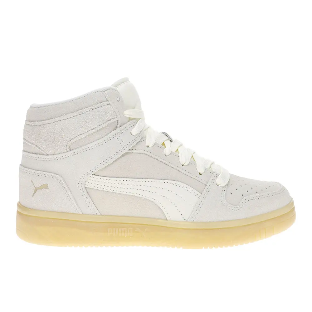 PUMA Womens Rebound Layup Pearlized High  Sneakers Shoes Casual - Off White