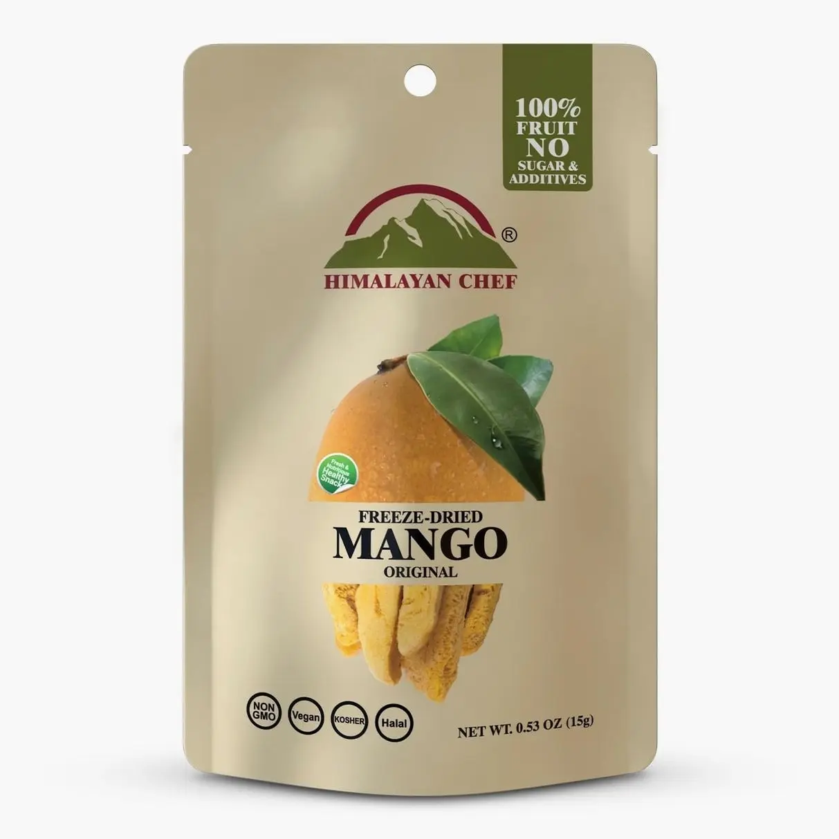 Himalayan Chef Freeze-Dried Fruit – 15g/Each Freeze-Dried Mango | Organic Fruits Snacks, Healthy Snacks for Kids & Adults | Drieds Fruits, Baby Snacks, Gluten-Free