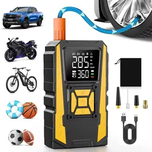 Portable Tire Inflator Air Compressor, 1 Min Fast Inflate, 4500mah Battery, LED Light, Ideal for Cars & Bikes, Perfect Gift for Men, Tire Inflator Cordless, Portable Tire Pump, Wireless Tire Inflator, Tyre Inflator