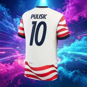 2026 United States National Home And Away Red White Black 10# Pulisic Short Sleeve Soccer Jersey Fans Version