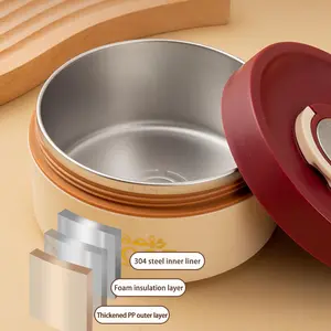 304 Stainless Steel Insulated Lunch Box, Leak-Proof Food Container for Office Workers, Students, Boys & Girls, School & Home Use, Leakproof Insulated Lunchbox