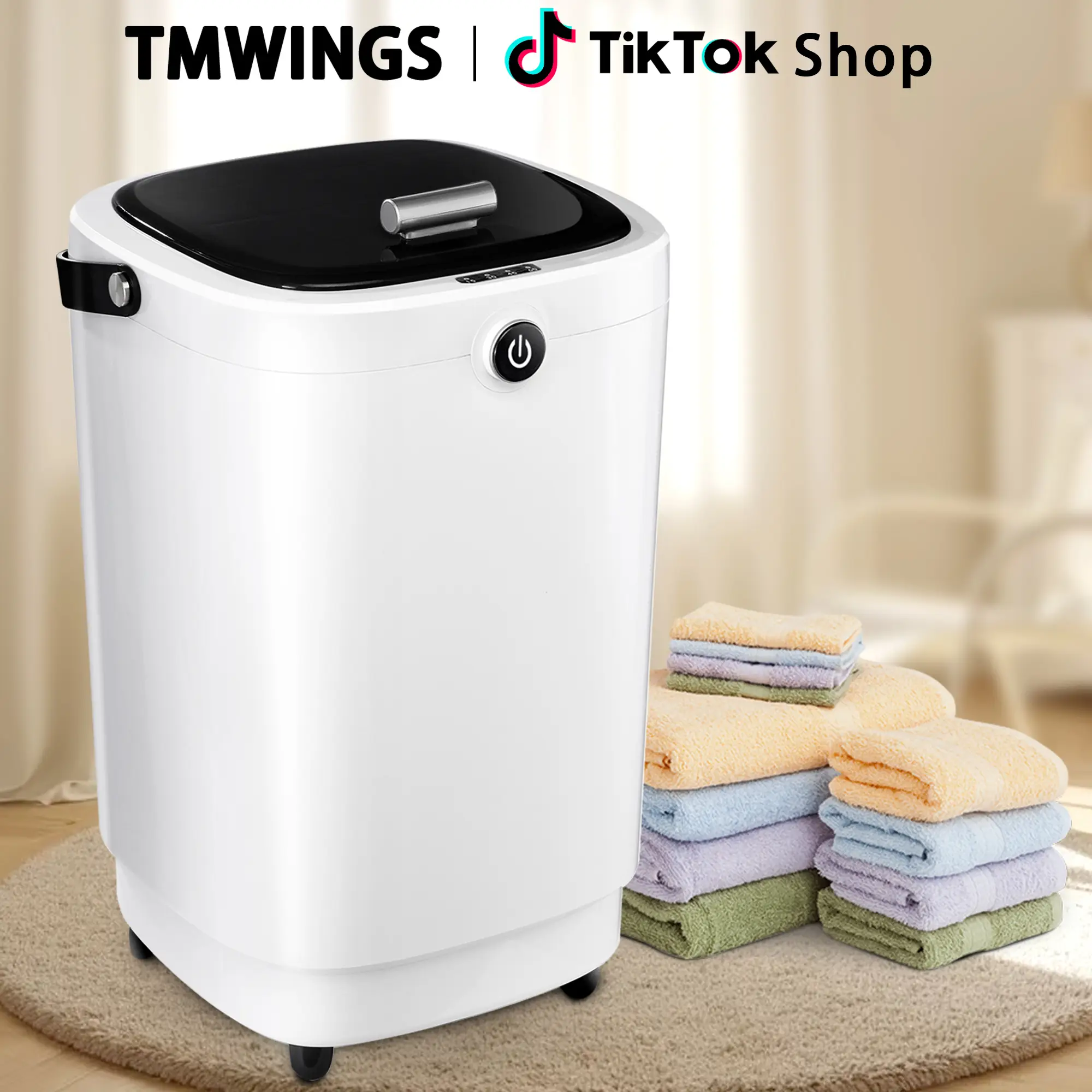 TMWINGS Luxury Towel Warmer - Eco-Friendly & Stylish, Instant Heat & Long-Lasting Warmth, Auto Shut-Off Timer, 20L Extra Large Capacity, Portable & Co