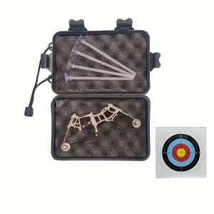 Adult Palm Composite Bow Set, Stress Relief Office Game, Outdoor Fun, Full Metal Material, Includes Target Paper & Suction Arrows