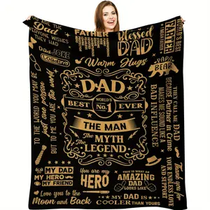 World's Best Dad Soft Flannel Fleece Throw Blanket - Cozy & Warm for All Seasons, Lightweight Yet Ultra Soft, Ideal Gift for Dad, Couch, Bed, Travel on TikTok Made Me Buy It