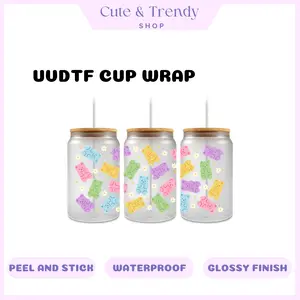 Gummy Bears colorful UVDTF Wrap for 16oz Cups Double sided