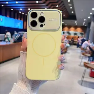 Luxury Liquid Silicone, Matte Frosted,Shockproof, Camera Lens Protection, Compatible with MagSafe for iPhone 17/16/15/14/13 Pro Max Cover