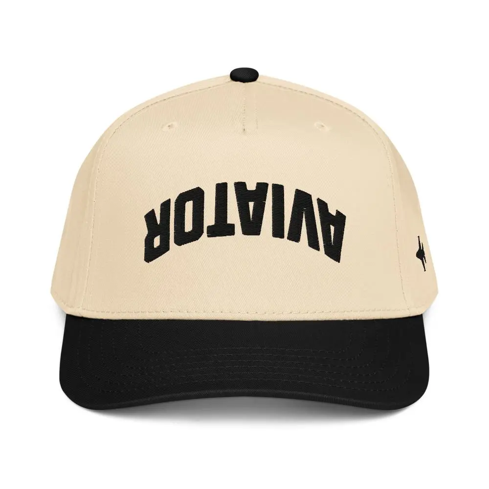 Flipped Aviator 2-Tone Cap Baseball Hat, Stylish Fashion Accessory for Daily Wear