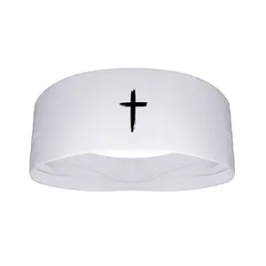 Distressed Cross Wide Tapered Headband