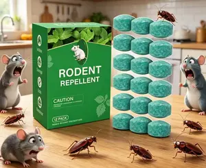 With peppermint & lemon oil, 12 - Pack Top Peppermint Oil Rodent Repellent Rodent Repellent Balls! they're fast - acting against squirrels, rats & more. All - purpose, eco - conscious, and compact. Safe, long - lasting, easy - to - use for indoor/outdoor.