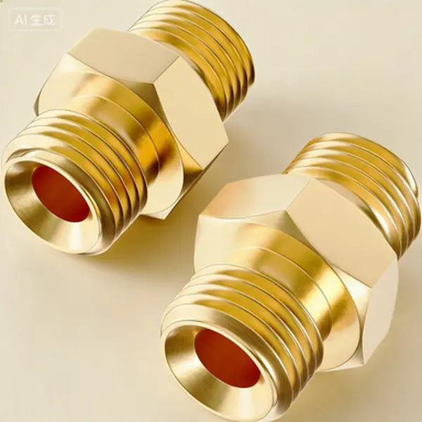 Sturdy Brass Welding Hose Connector Kit, 9/16"-18 LH RH Thread, Corrosion-Resistant Finish, Oxygen/Acetylene Twin Gas Hose Compatible Reusable Workshop Adapter Set, 9/16"-18 Left Hand And Right Hand Threads
