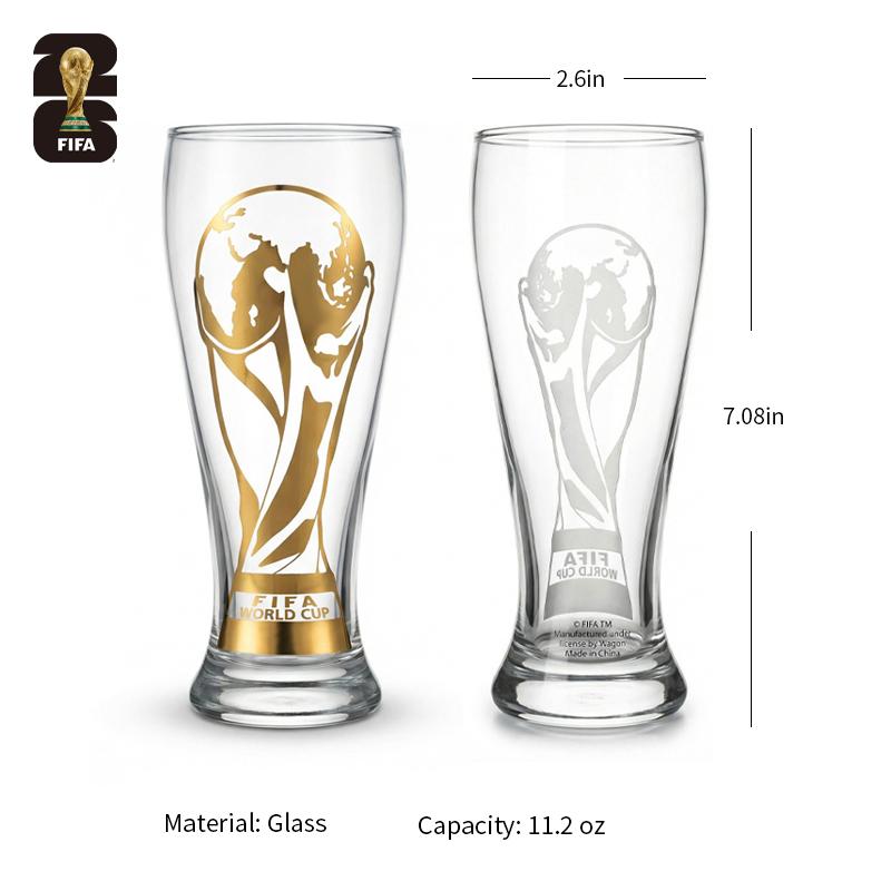 2026 FIFA World Cup Essential Fan Set: Drinkware Bundle featuring Stadium Horn, Trophy Glass Beer  & Workout Bottle