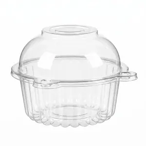 Cupcake Holders Individual,50 PC Cupcake Containers Disposable Clear Plastic Single Muffin Dome Holders Cases Individual Cupcake Boxes Bulk (50 pcs)