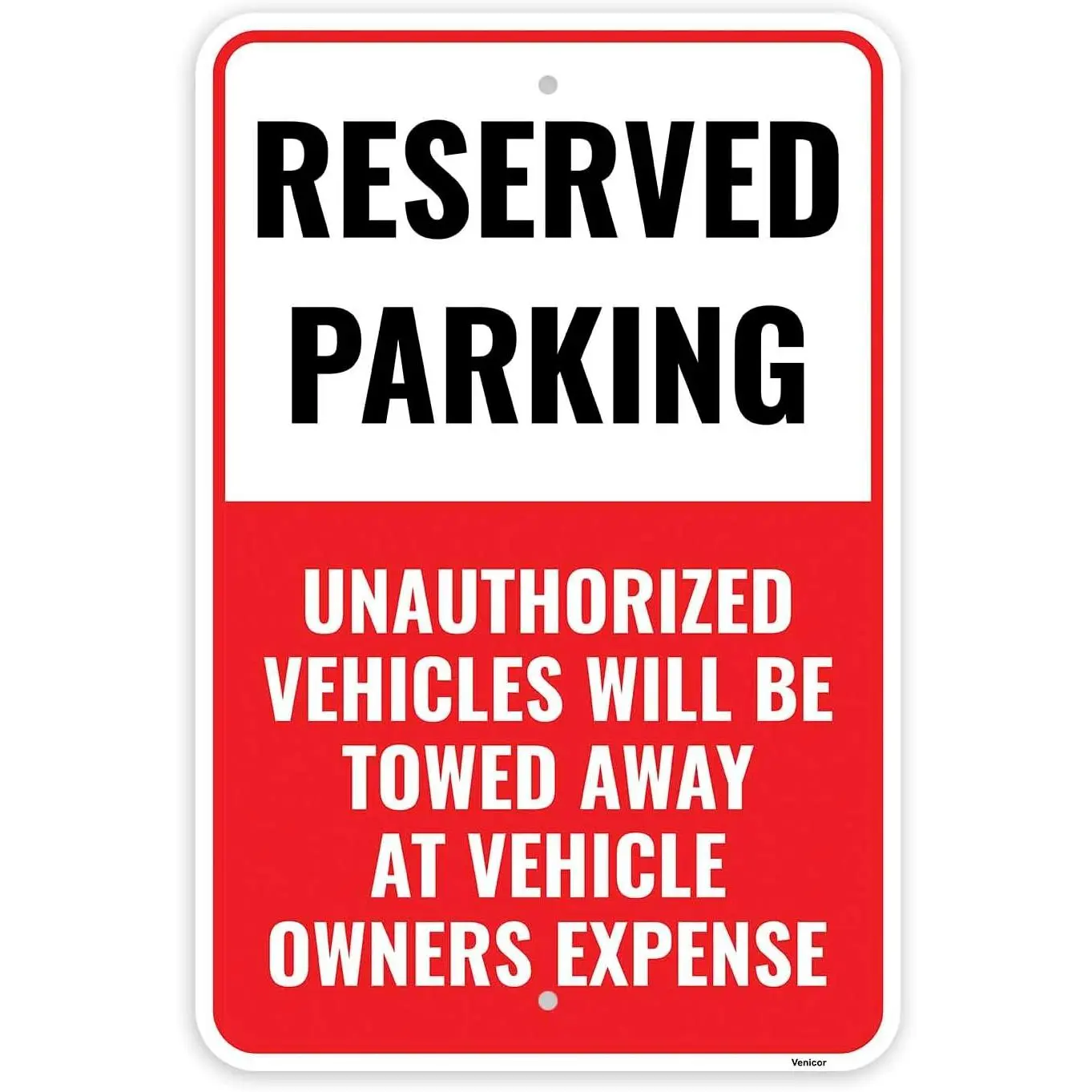 1PC Reserved Parking Sign, 18 x 12 Inches - Aluminum - Private Parking Only Sign Metal