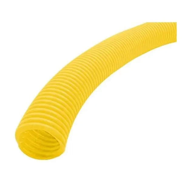Electriduct Split Wire Loom Corrugated Plastic Tubing Cable Sleeve - 1 in. Nominal Size, 20 ft. Length, Yellow Polyethylene, Abrasion & Temperature Resistant, Wire Insertion & Routing, Cable Management for Nautical, Automotive, Computers, Wire Insertion A