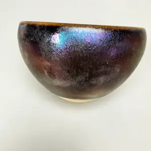 Cosmic Nebula Handcrafted Ceramic Teacup – Iridescent Jianzhan