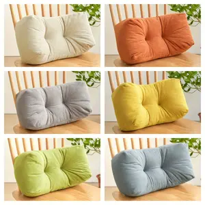 1pc Gorgeous Lumbar Pillow for Napping, Student Backrest Cushion, Chair Cushion, Office Sleeping Pillow