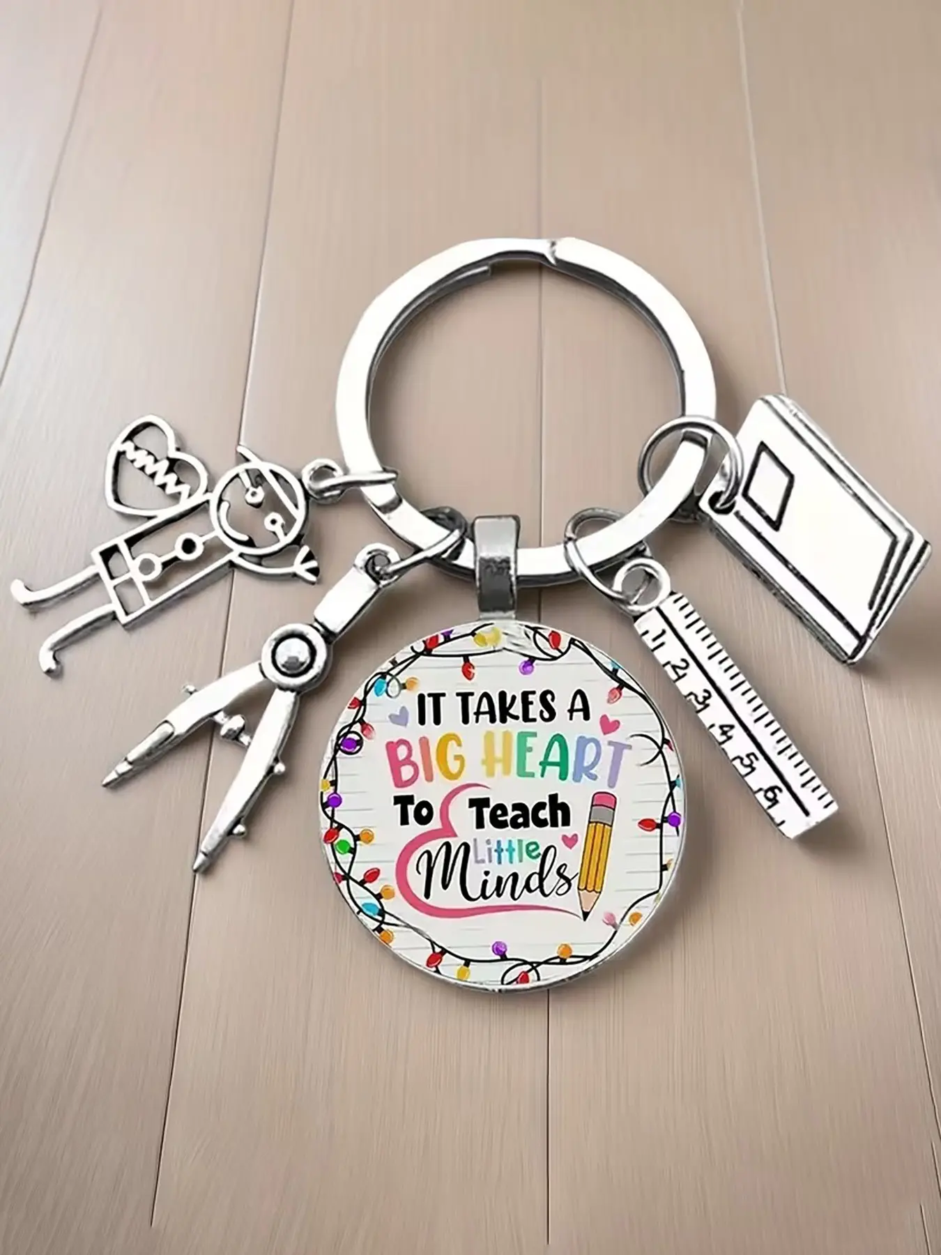 Stylish Teacher Appreciation Keychain, Pencil & Inspirational Quote Design, Perfect Gift for Teachers, Graduates and Educators, Trendy Cute Keychain for Car Keys, Metal Keychains, Keyrings