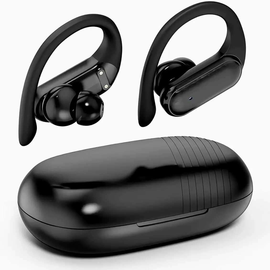 Wireless Bluetooth-compatible Sports Headphones, 60 Hours Long Battery Life, HiFi 3D Stereo In-Ear, Wireless Bluetooth-compatible 5.3, LED Display, Deep Bass, Earbuds