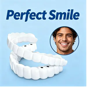 [3 Pairs] 2026 New Snap-In Veneers InstantVisual Look Enhancer - Smile Hack No PainFlexible Gap Hider Cosmetic Smile Kit PhotoReady