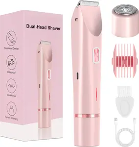 New Bikini Trimmer for Women, Dermave Bikini Shaver, Electric Shaver and Razor Rechargeable 2-in-1 Electric Razors for Women
