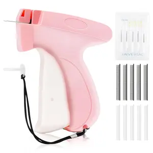 Stitchy Gun for Clothing Quick Repairer with 5 Needles 500 Black & 500 White 4.5mm Mini Fasteners for Denim Hems & Wedding Emergency Fixes Repair
