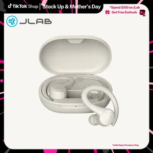 JLab GO Sport+ True Wireless Earbuds with Integrated Charging Case 35+ Hour Playtime 3 EQ Sound Settings IPX4 Bluetooth 5.3 Cable Rechargeable Headphones Audio - Electronic