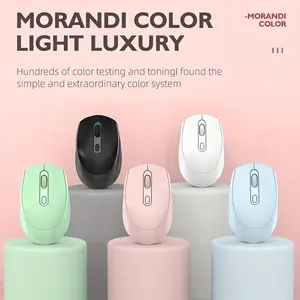 Ergonomic Wireless Optical Mouse with Wireless Dual-Mode 2.4g for Comfortable Use with Left & Right Hands, Compatible with Laptops PC Macbook Multiple Colors