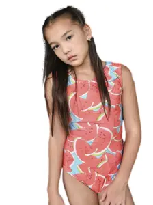 One in a Melon Gymnastics Leotard - Foxy's Leos - Vibrant Watermelon Print