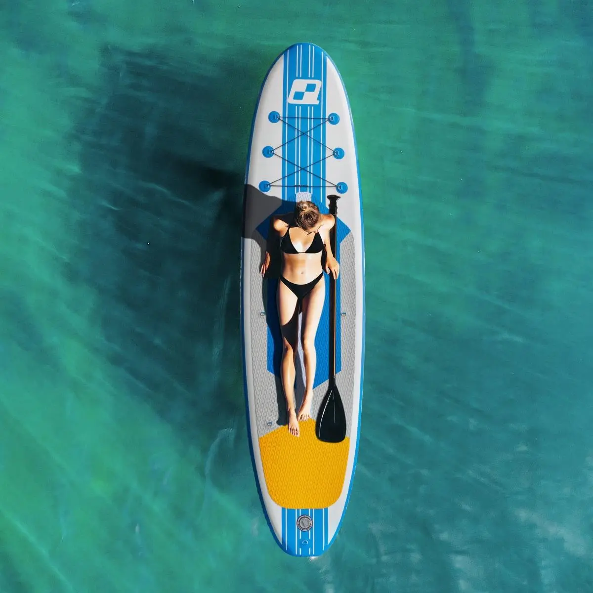 11' Length Inflatable Stand Up Paddle Board for Adults - Wide 33" All-Round SUP with Non-Slip Deck, Durable PVC, Adjustable Aluminum Paddle, Pump, Fishing-Camping Bag, Backpack, Repair Kit, Ankle Safety Leash, Easy Steering, 18.5 Lbs Sporty Shape Blue, Fr