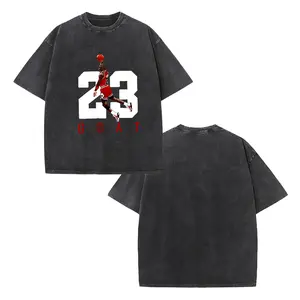 Number 23 Jumpman Tribute T-Shirt - Simple Retro Basketball T-Shirt, Iconic Dunk Design + Bold Font, Suitable for Players and Fans