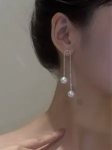 sparkling Delicate Jewelry Accessory，Holiday Birthday Valentine's Day Gift for Girlfriend Women Girls, Elegant All- match Classic Daily Wear，heart Creative Christmas New Year's Minimalist Cute Fashion Pendant Chain Stud earrings