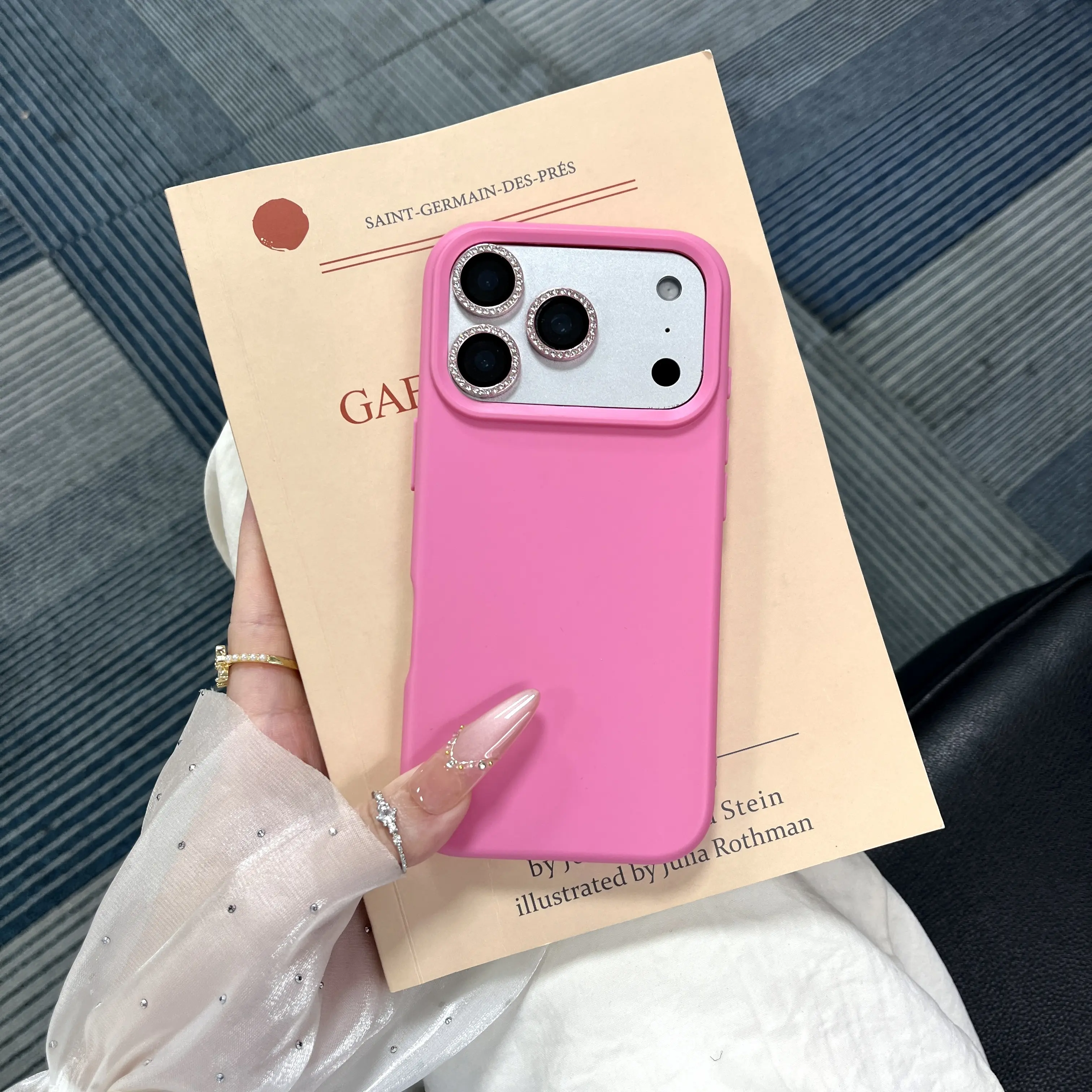 Genuine Liquid Silicone Smartphone Casing for iPhone 13/14/15/16/17 Series - Handheld Cellphone Devices Protection, All-Around Coverage for 17 Pro Max/16 Plus, Silky-Smooth Feel, Ideal for Women, Travel Use