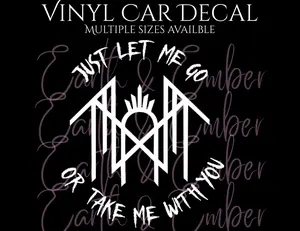 Sleep Token Vinyl Decal- Take Me Back To Eden -Just Let Me Go or Take Me With You- SHIPPING FREE - TMBTE- The Apparition - Music Lover - Vinyl Car Decal- TikTok Music Merch