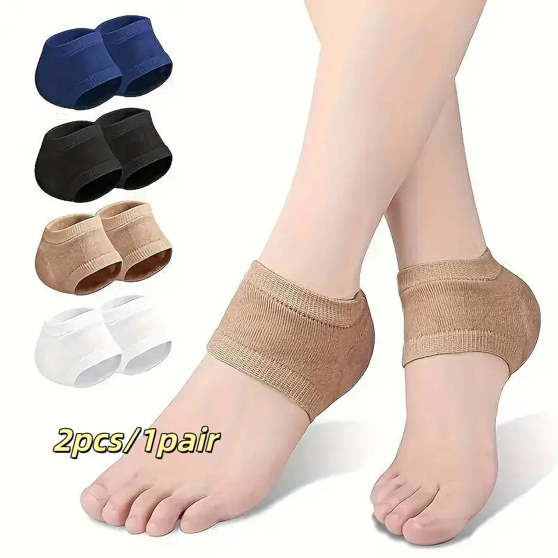 Plantar Fasciitis Heel Protector Sleeves, Silicone Gel Heel Pads for Daily Foot Care & Support, Comfortable Gel Heel Protectors, Heel Pain Relief, Heel Liners