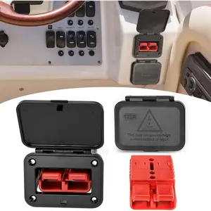 2pcs Flush Mount Dust 175A Battery Quick Connect/Disconnect Electrical Connector Plug Kit for 1/0 Gauge Cable for Truck UTV ATV RV Boat Winch Lift Trailer Motor