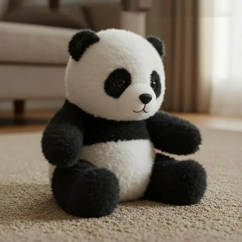 Realistic Panda Plush Toy - AI-Powered Emotional Support Stuffed Animal with Ultra-Soft Fur, Natural Movement Mimicry, Anxiety Relief, Cuddly Design, Soft Furry Collectible, Anthropomorphic Animal Character Toy, Anxiety Relief Stuffed, Cuddly Stuffed Anim