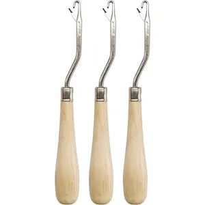 Latch Hook Tools, 3Pack Wooden Bent Latch Hooks