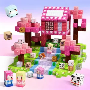100 Piece Magnetic Blocks Building Set, Princess Castle Stem Toy, Creative Educational Gift for Kids & Adults, Suitable for Ages 3+, Building Block Model