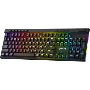 Redragon K580 PRO Wireless RGB Gaming Keyboard, 3-Modes 104 Keys Mechanical Keyboard w/Hot-Swap Socket, Dedicated Media Controls & Onboard Macro Recording, Linear Red Switch