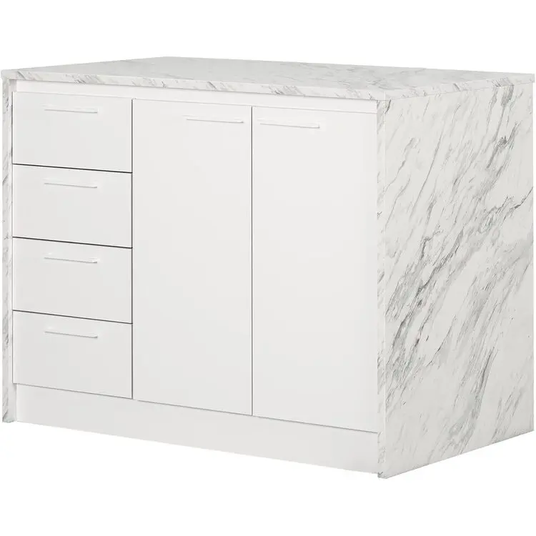 HomeStock Kitchen Island, Sophisticated Simplicity Full Size Kitchen Island with Spacious Countertop Portable Design Modern Kitchen Furniture Convenient Storage Drawers for apartments