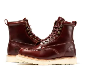 Moc Toe Boots for Men Footwear Comfortable SAP600 Roofing  Slip-resistant  work boots leather boots Casual Everyday Use Craftsmanship