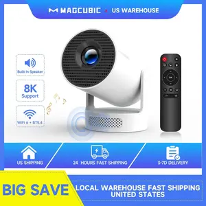 Magcubic Android 14.0 HY300Pro+ Projector Dual WIFI6 BT5.4 8K Videosource Supported Native 1280*720P 0.8:1 Throw Ratio Built-in Speaker & Appstore Allwinner H726 Home Cinema Mini Smart Portable Upgraded HY300Pro