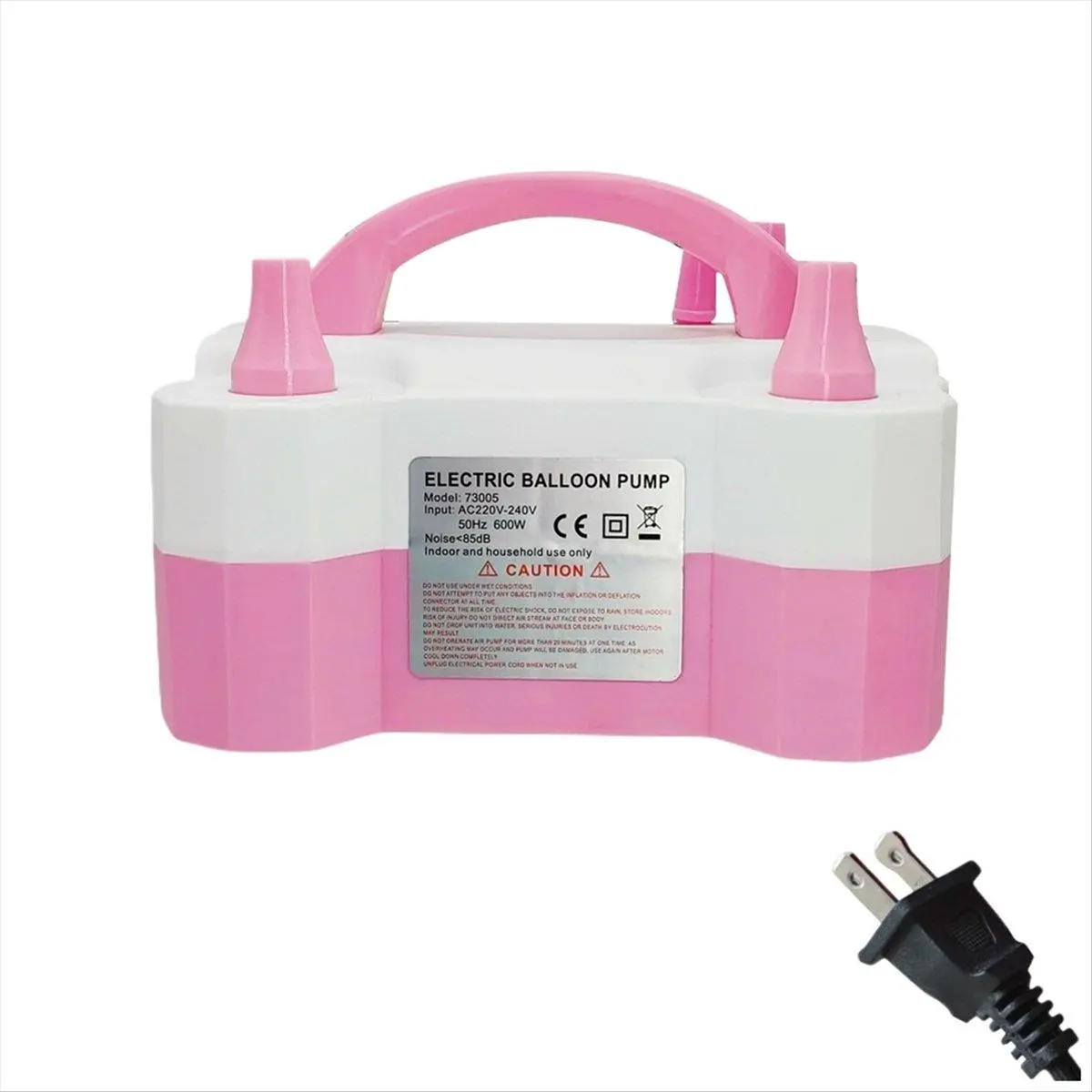 Portable Lightweight Dual Nozzle Electric Balloon Inflator Blower with 600W Power, US Plug for Party Decoration, Festive Home Supplies Parties