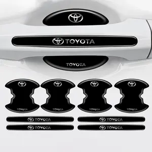 4 or 8 Pcs Car Door Handle Bowl Anti-Collision Protective Stickers for Toyota, Prius and Auris Auto Accessories