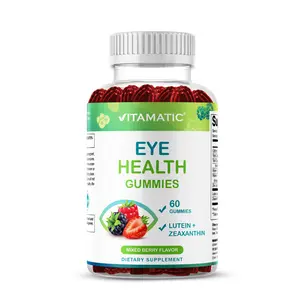 Vitamatic Eye Health Gummies with Lutein Zeaxanthin Vitamin C E & Zinc Mixed Berry Flavor 60 Gummies Non-GMO Gluten-Free
