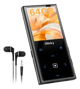 Oilsky 64GB MP3 Player Portable Digital Lossless Music Player with Bluetooth 5.0 FM  Built in Speaker Touch Button Voice Multifunctional Hand Crank Emergency