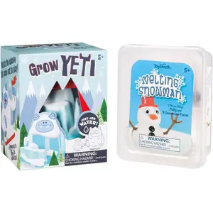 Toysmith Melting Snowman and Hatchin' Grow Yeti; Winter Wonderland Stocking Stuffer Set